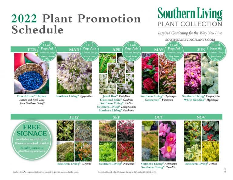 plant promotion schedule