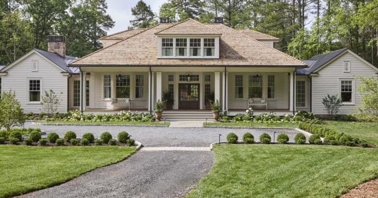 Arrival court plantings at Southern Living Idea House