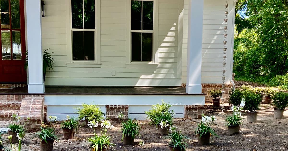 Creating A Diy Front Yard Landscape For, White Farmhouse Landscaping Ideas